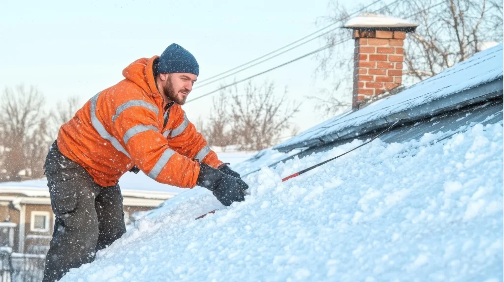 Rooftop Snow Removal in Esko